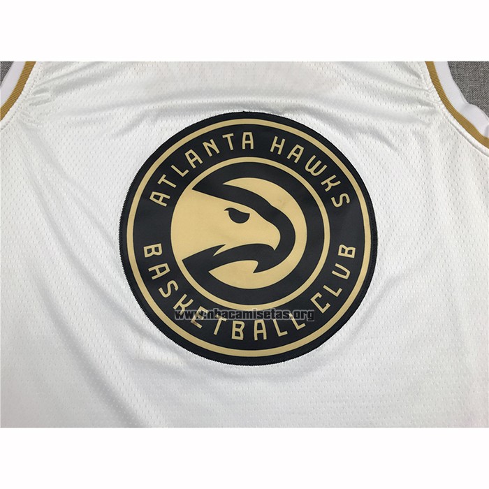 Camiseta Golden Edition Atlanta Hawks Trae Young NO 11 Blanco